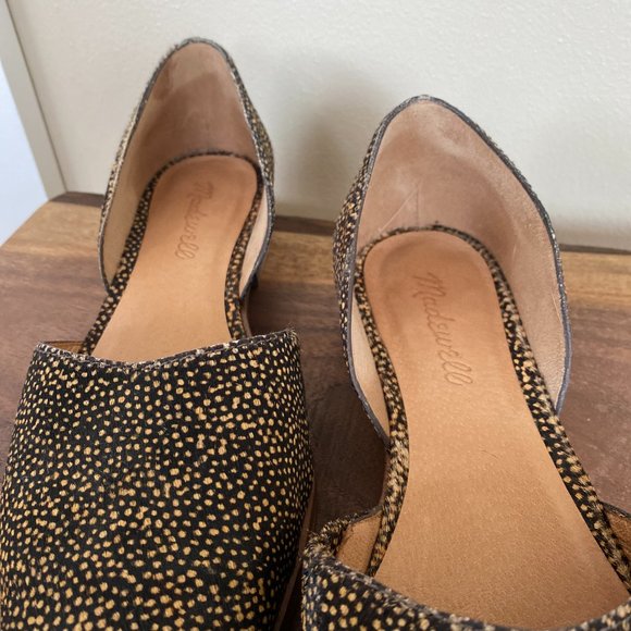 Madewell The Marisa d'Orsay Flat in Spotted Calf Hair Size 8 - Picture 6 of 11